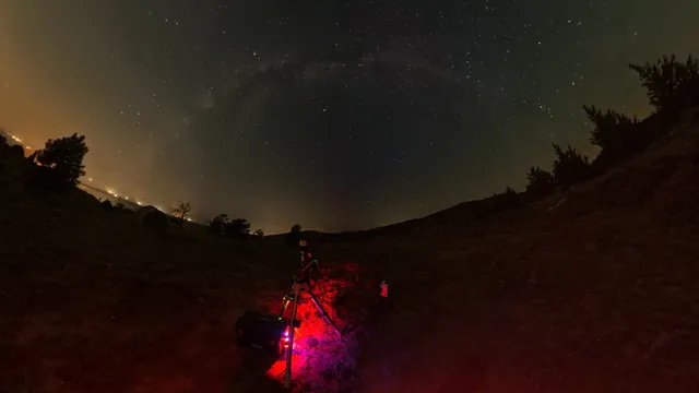 The Milky Way forming an arch across the sky