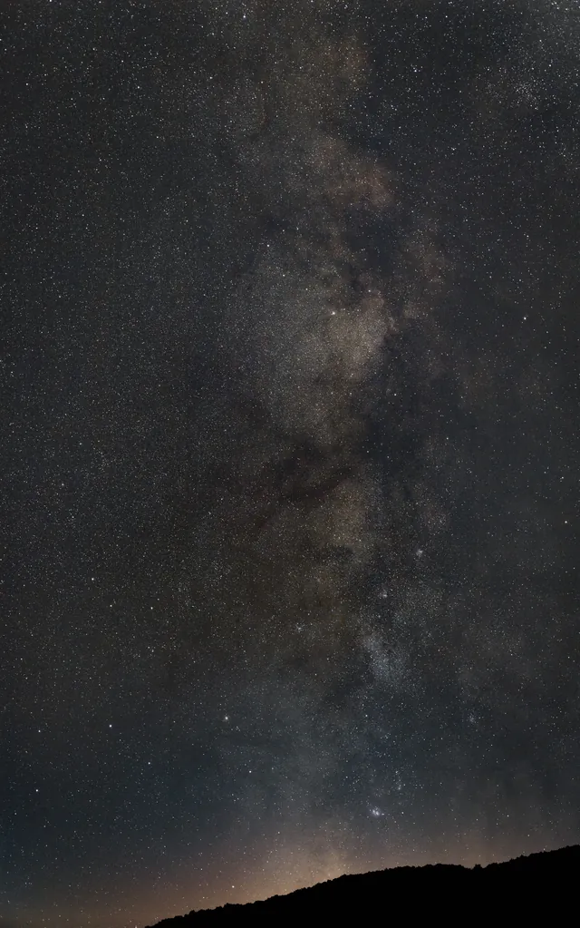 The bright core of the Milky Way in a dark sky